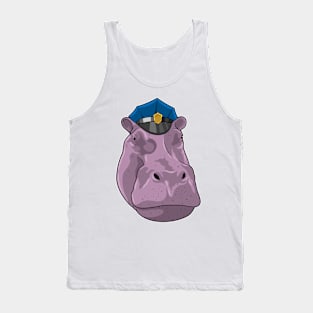 Hippo as Police officer Police Tank Top